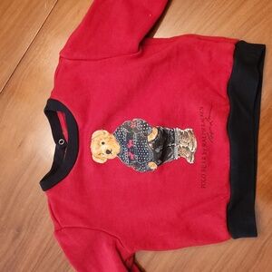 Ralph Lauren Polo Bear Winter Sweatshirt Red